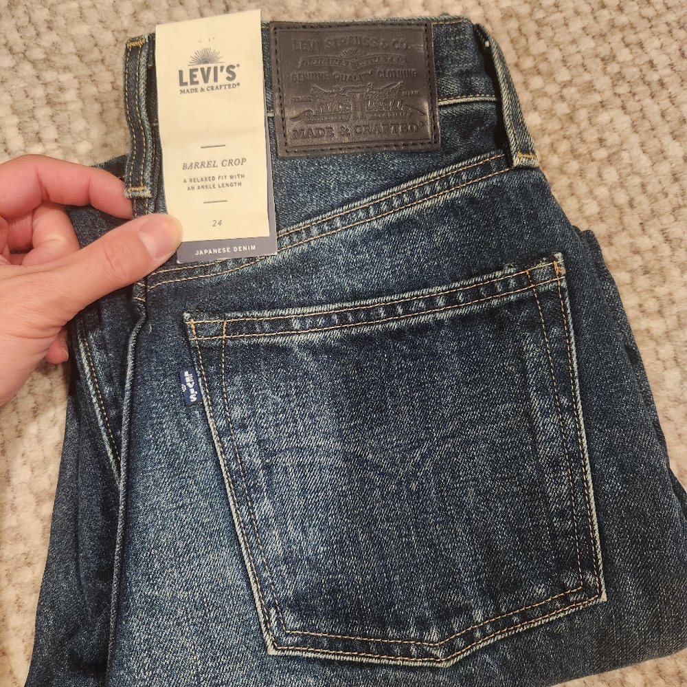 Levi's Made and Crafted LMC Women 24W Barrel crop Japanese Denim jeans